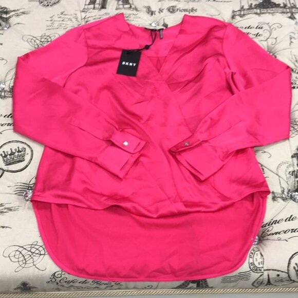 DKNY Wrap Style Blouse - Picture 2 of 8